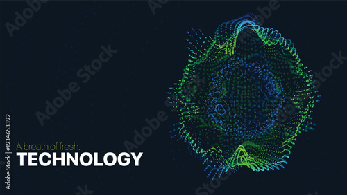 Vibrant neon wire mesh orb illustration