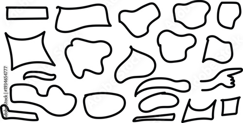 Collection of abstract shapes and forms