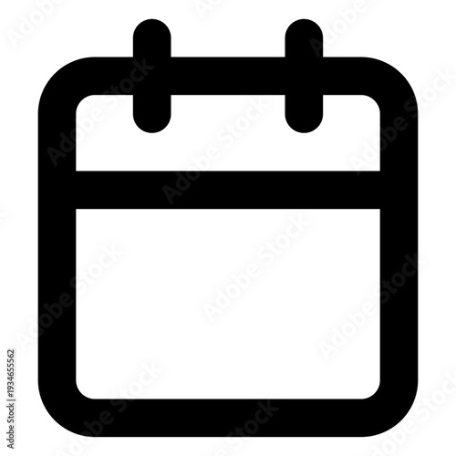 Calendar icon, minimal line UI symbol, outline vector SVG