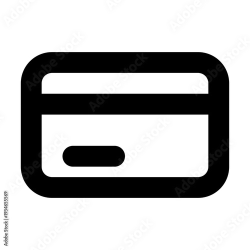 Credit card payment icon, minimal line finance symbol, vector SVG