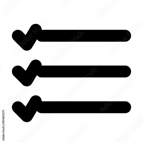 Checklist icon, minimal line tasks symbol, vector SVG