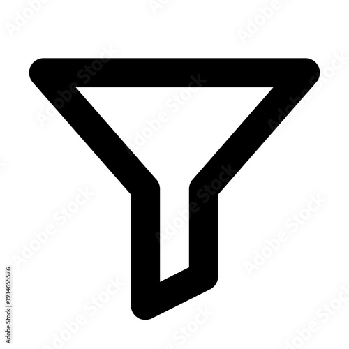 Filter icon, minimal line UI symbol, outline vector SVG