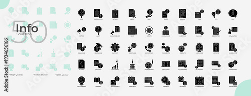Info Solid Editable Icons set