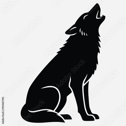 Here are some strong title ideas for this howling wolf silhouette