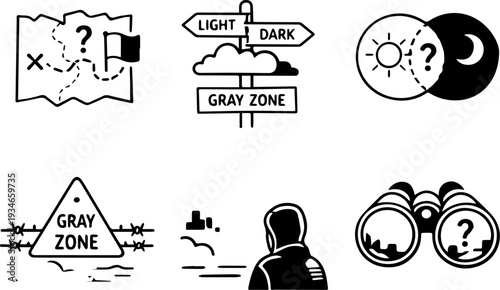 Gray zone conflict intelligence uncertainty concept