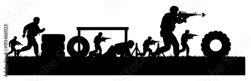 itary vehicles and soldiers in action, army, drone, equipment, gun, machine gun, man, monster truck, person, play, profile, rifle, soldier, stand, tire, trumpet, weapon, against transparent background