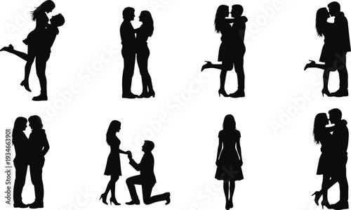 Mega Collection of Diverse Human Silhouettes Featuring Athletes Families Workers and Poses Isolated on White Background for Multifaceted Creative Design