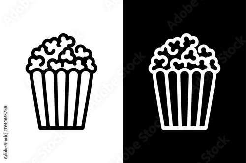 Popcorn color vector icon graphic isolated sketch illustration on white background.