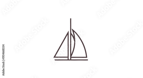 sailboat icon simple sailboat minimalist boat.