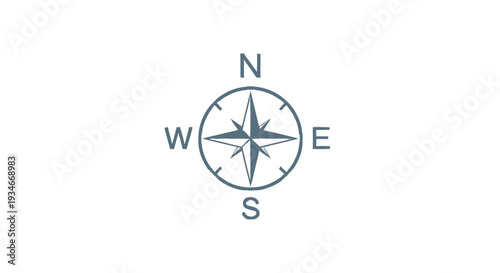 Compass Rose Navigation Direction Symbol.