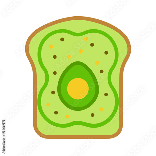 Stylized avocado toast on whole wheat bread against a black background