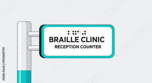 Braille Clinic Signage Depicting Accessibility and Information for Visually Impaired Clients