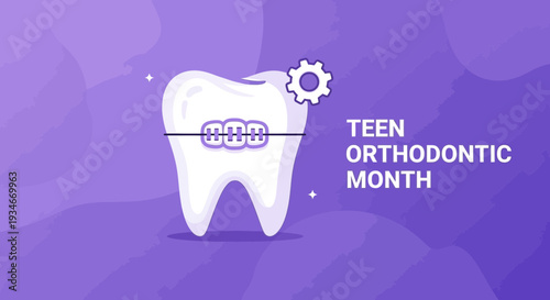 Celebratory Dental Orthodontics Image: Dedicated To Teen Orthodontic Month Awareness