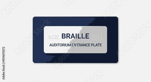 Braille Signage Illustrating Auditorium Entry For Accessibility And Inclusivity