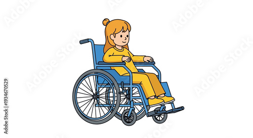 Cheerful Girl In Wheelchair Smiling, Promoting Inclusivity And Mobility