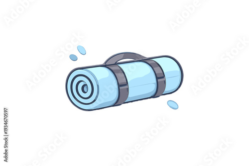 Roll mat for outdoor use at a park setting during the day with bright