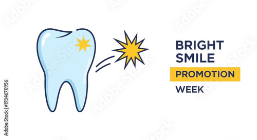 Bright Smile Promotion Week: Dental Health Awareness, Teeth Whitening Treatments Illustration