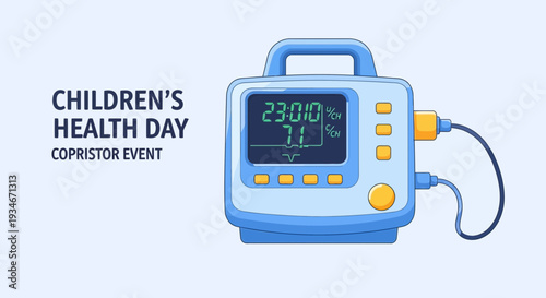 Children's Health Day Copristor Event Promoting Pediatric Care with Medical Monitoring Device