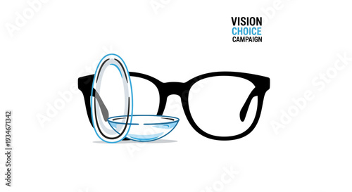 Choosing The Perfect Eyewear: Contact Lenses Or Classic Glasses Options Displayed