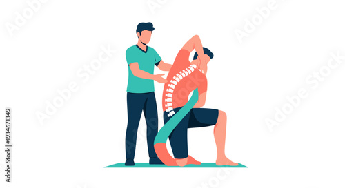 Chiropractor Assisting Patient With Spinal Alignment And Promoting Overall Physical Wellbeing