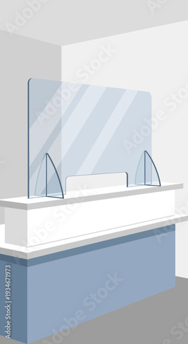 Clear Protective Barrier: Modern Design for Safety and Enhanced Interactions in Commercial Spaces