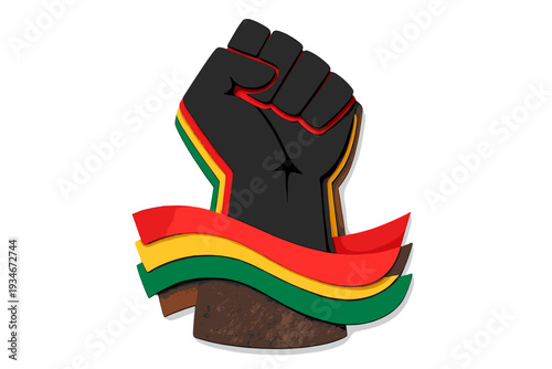 Fist symbol representing strength and unity in a cultural celebration