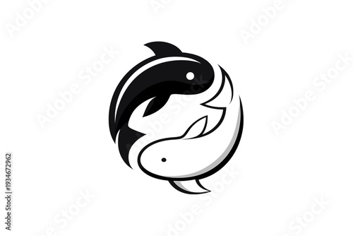 Dolphins swimming in a circular pattern representing harmony and