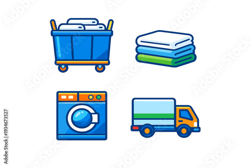 Washing and transporting clean laundry using a cart a washing machine