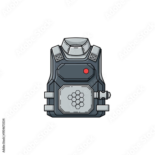 Futuristic Jetpack with Control Panel.