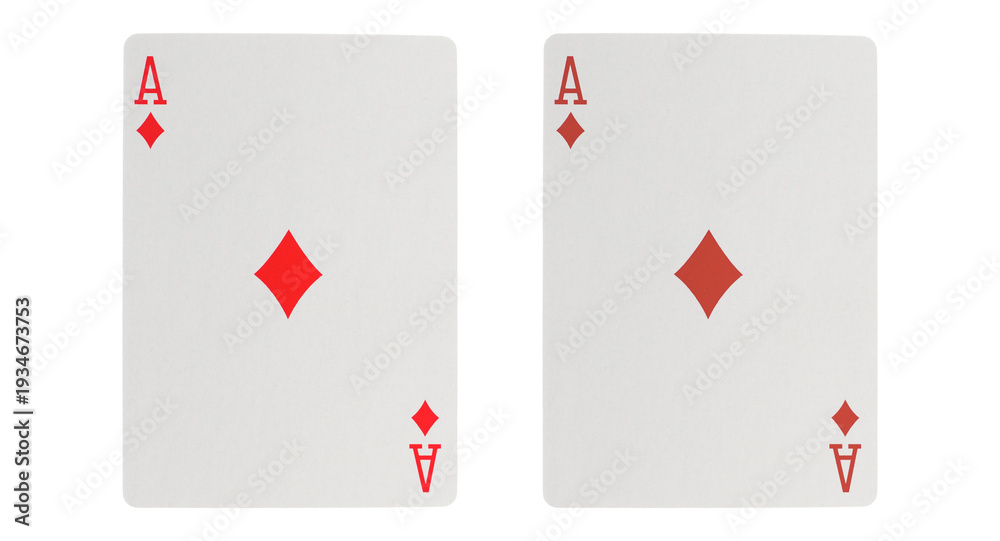 Obraz premium Isolated Ace of Diamonds playing card, gambling or poker symbol, game and luck concept Png