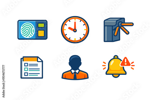 Security system features in a modern office including fingerprint