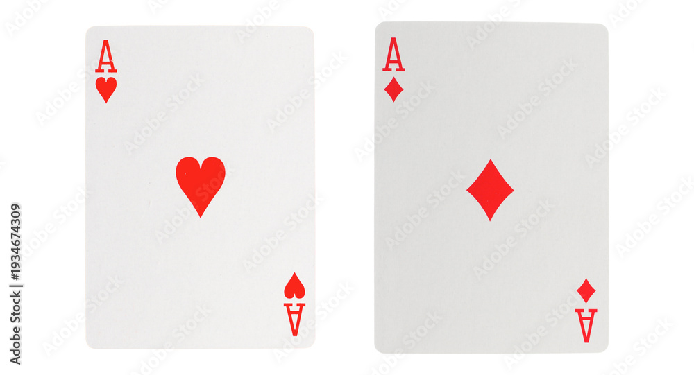 Obraz premium Isolated Ace of Diamonds playing card, gambling or poker symbol, game and luck concept Png