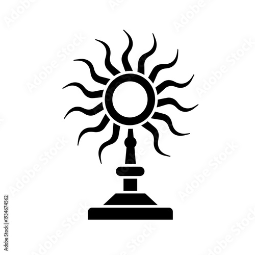 Catholic monstrance vector icon