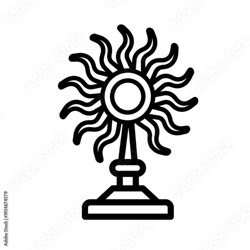 Catholic monstrance vector icon