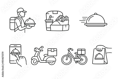 Delivery workers use bikes and scooters to bring food to customers in