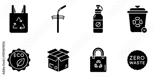 Zero Waste and Eco-Friendly Lifestyle Icons