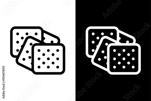 Crackers vector icon graphic isolated sketch illustration on white background.
