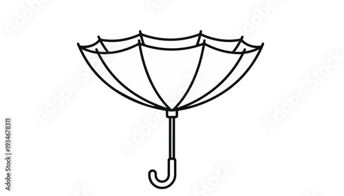 Reinforced Steel Frame Umbrella Turned Inside-out by Wind Representing Insurance Failure and Crisis Management for Autumn Season