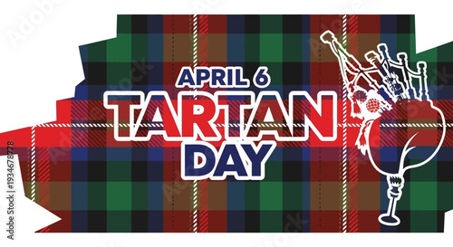 Vibrant Tartan Day celebration on April 6 with traditional plaid pattern