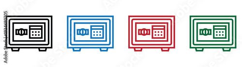 KPI dashboard icons set with growth metrics and digital progress in business analytics flat design