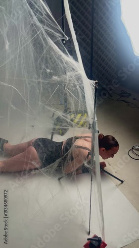 Behind the Scenes of a Gothic Spider Photoshoot