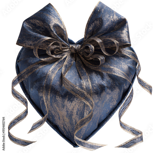 heart shaped gift box with delicate ribbon bow