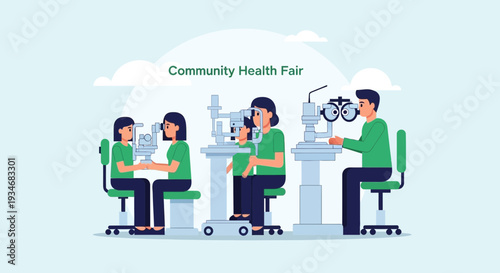 Community Health Fair Features Vision Screenings and Eye Exams with Medical Professionals