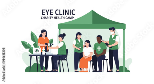 Community Eye Clinic Offering Free Vision Care Services in a Mobile Medical Setting