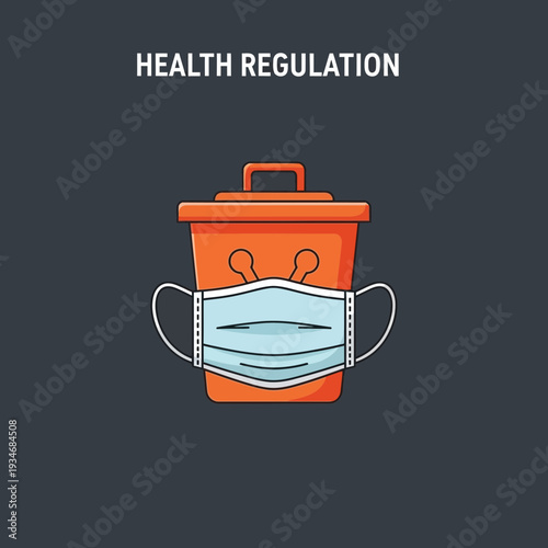Conceptual Illustration: Protecting Health and Environment, Discarding Medical Waste Responsibly