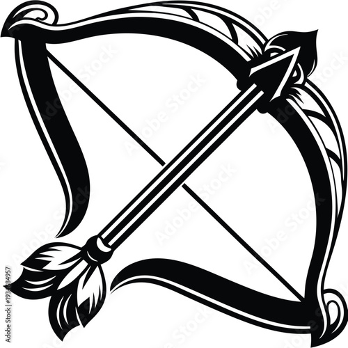 Monochrome reveals a classic black bow ribbon with detailed shading on white