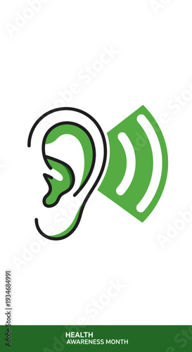 Conceptual Visual Depicting Auditory Perception and Health Awareness with Symbolic Representation