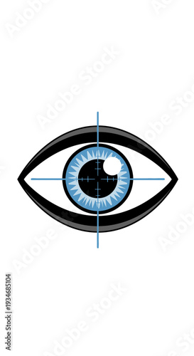 Conceptual Illustration Depicting Focus, Surveillance, and Precise Observation in Digital Context
