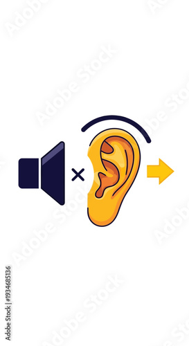 Conceptual Visual Depiction of Sound Exclusion, Amplification, and Audible Information Transmission