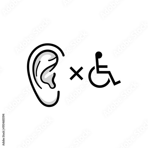 Conceptual Visual Representation of Hearing Impairment Disconnected From Physical Mobility